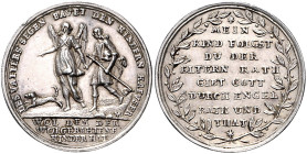 Augsburg - Stadt Silbermedaille o.J. (v. P.H. Müller) auf die Kindererziehung. Forster 4296. G.P.H. 1148. 
28,1mm 5,5g vz
