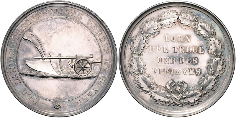 Bayern Otto 1886-1913 Lot von 5 Stücken: Silbermedaille o.J. (v. A.B.) des landw...