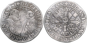 Brandenburg in Franken - Bayreuth Georg und Albrecht 1527-1544 Taler 1544 Dav. 8947. Slg. Wilm. 448. 
 ss