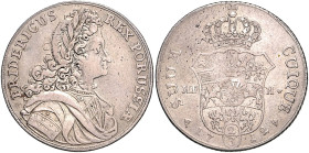 Brandenburg in den Marken - Preussen Friedrich I. 1701-1713 Gulden 1712 HF-H Magdeburg v. Schr. 145. Dav. 293A. 
winz. Sf. f.ss