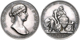 Brandenburg in den Marken - Preussen Friedrich Wilhelm III. 1797-1840 Silbermedaille 1810 (v. Loos) auf den Tod von Königin Luise. Sommer A146. Slg. H...