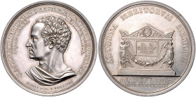 Brandenburg in den Marken - Preussen Friedrich Wilhelm III. 1797-1840 Silbermedaille 1822 (v. Voigt) auf den Tod des preussischen Reformers Karl Augus...