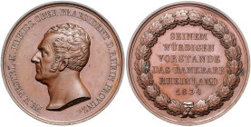 Brandenburg in den Marken - Preussen Friedrich Wilhelm III. 1797-1840 Bronzemedaille 1834 (v. Francke) auf Philipp von Pestel, preussischer Oberpräsid...