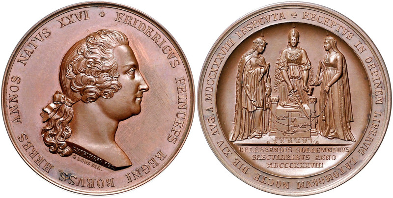 Brandenburg in den Marken - Preussen Friedrich Wilhelm III. 1797-1840 Bronzemeda...