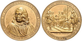 Brandenburg in den Marken - Preussen Friedrich Wilhelm IV. 1840-1861 Einseitige Probenabschläge o.J. der Vorder- und Rückseite der Medaille (v. Loos/V...