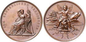 Brandenburg in den Marken - Preussen Friedrich Wilhelm IV. 1840-1861 Bronzemedaille o.J. (v. Loos/Weigand) Prämie für gewerbliche Verdienste. Sommer W...