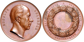 Brandenburg in den Marken - Preussen Wilhelm I. 1861-1888 Bronzierter Kupferabschlag der Medaille o.J. (v. Weigand) Prämie des Vereins zur Beförderung...