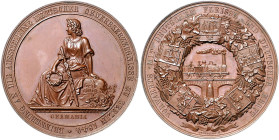 Brandenburg in den Marken - Preussen - Berlin Bronzemedaille 1844 (v. Loos/Lorenz/Schilling) auf die Ausstellung Deutscher Gewerbeerzeugnisse. Wurzbac...