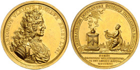 Braunschweig und Lüneburg - Wolfenbüttel Anthon Ulrich 1704-1714 Goldmedaille 1713 (v. P. Großkurt) auf die Rückkehr seiner Enkelin Elisabeth Christia...