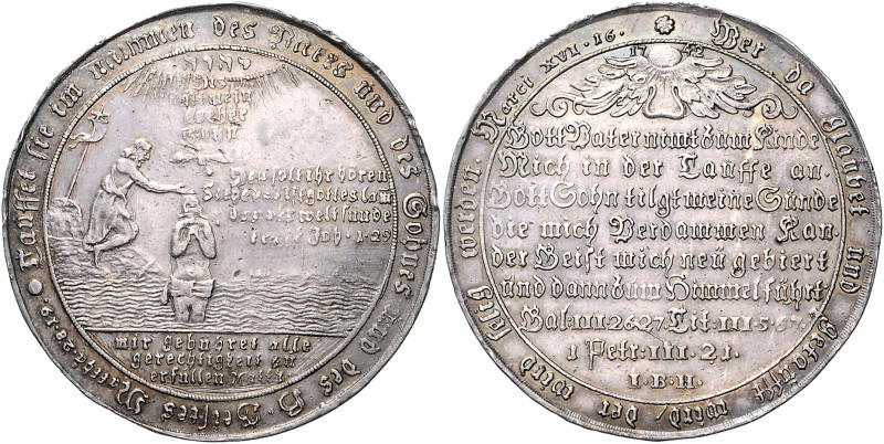 Braunschweig und Lüneburg - Wolfenbüttel Karl I. 1735-1780 Tauftaler o.J. IBH Mm...