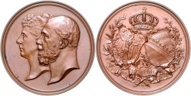 Braunschweig und Lüneburg - Braunschweig, Herzogtum Prinz Albrecht von Preussen 1885-1906 Bronzemedaille 1898 (v. Schultz) auf seine Silberhochzeit mi...