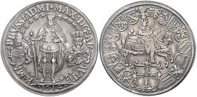 Deutscher Orden Maximilian I. Erzherzog von Österreich 1590-1618 Doppeltaler 1614 Hall Dav. 5854. 
Rf. ss-vz