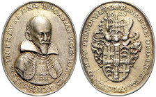Deutscher Orden Johann Kasper I. Graf von Stadion 1627-1641 Vergoldete Silbergussmedaille 1628 auf sein Amt als Hochmeister. Prokisch 120.2. Dudik S. ...