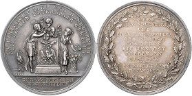 Frankfurt - Stadt Silbermedaille 1809 (v. Loos) auf die Goldene Hochzeit von Alexander und Maria Cäcilia Gontard. Sommer A137. J.+F. 1000. 
winz. Rf....