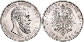 Preussen Friedrich III. 1888-1888 5 Mark 1888 A J. 99. 
 vz-st