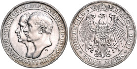 Preussen Wilhelm II. 1888-1918 3 Mark 1911 A Zur Jahrhundertfeier der Universität Breslau. J. 108. 
 vz+