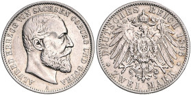 Sachsen - Coburg und Gotha Alfred 1893-1900 2 Mark 1895 A J. 145. 
 ss
