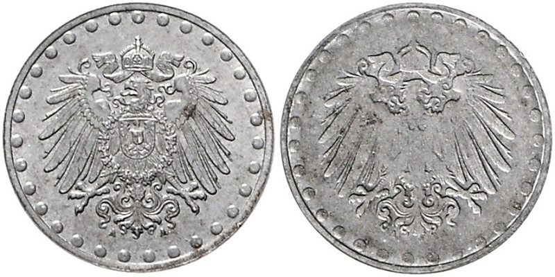 Ersatzmünzen des 1. Weltkrieges 10 Pfennig o.J. A Fehlprägung: zweimal Wappensei...