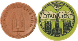Notgeld Lot von 20 Stücken: ALTENBURG 50 Pfennig, 1, 2 u. 3 Mark 1921 (Menzel 349.1,.5,.10,.18), AMBERG 25 Pfennig 1921 (474.2), EISENACH 1 Mark 1921 ...