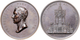 RDR - Österreich Franz II./ I. 1792-1835 Dunkle Bronzemedaille 1835 (v. Zapparelli) auf seine Totenfeier in Mailand. Slg. Mont. 2542. 
46,1mm 42,6g s...