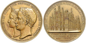 RDR - Österreich Ferdinand I. 1835-1848 Bronzemedaille 1838 (v. Loss/Held/Pfeuffer) auf seine Krönung in Mailand. Slg. Mont. 2584. Sommer P61. 
Rf. 4...
