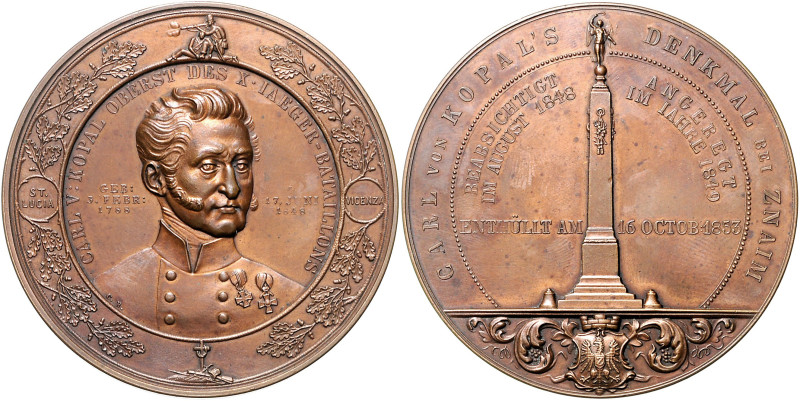 RDR - Österreich Franz Joseph I. 1848-1916 Bronzemedaille 1853 (v. Radnitzky) au...