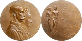 RDR - Österreich Franz Joseph I. 1848-1916 Bronzemedaille 1902 (v. Marschall) auf die Goldene Hochzeit von Erzherzog Rainer und Erzherzogin Marie, Wid...