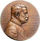 RDR - Österreich Franz Joseph I. 1848-1916 Einseitige Bronzemedaille 1906 (v. Marschall) auf den k.u.k. Chef des Generalstabes Freiherr v. Beck. Wurzb...