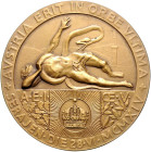 RDR - Österreich Franz Joseph I. 1848-1916 Einseitige Bronzemedaille 1914 (v. Weinberger) auf den Tod des Thronfolgers durch das Attentat in Sarajewo....