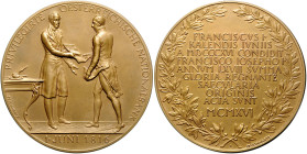 RDR - Österreich Franz Joseph I. 1848-1916 Bronzemedaille 1916 (v. Schwartz) auf das 100-jährige Jubiläum der Privilegierten Österreichischen National...