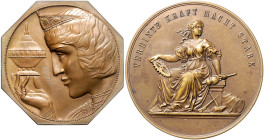 RDR - Österreich Erste Republik 1918-1933 Lot von 2 Stücken: Bronzeprämie des niederösterreichischen Gewerbevereins, verliehen an: Josefa Siegl 1923 (...