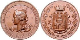 RDR - Österreich - Linz Bronzemedaille o.J. (1862 v. Radnitzky) Ehrenpreis des Volksfestes. Hauser 3485. Horsky 6584. Wurzbach 5209. 
43,8mm 31,6g st...
