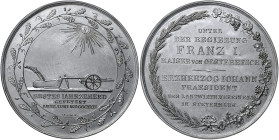 RDR - Österreich - Steiermark Dunkle Bronzemedaille 1829 (v. Lang) auf 10 Jahre Landwirtschaftlicher Verein in der Steiermark. Horsky 6239. Slg. Mont....