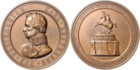 RDR - Österreich - Wien Bronzemedaille 1860 (v. Radnitzky) auf die Einweihung des Erzherzog Karl-Denkmals vor der Hofburg in Wien. Horsky 3578. Slg. M...