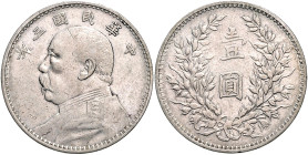 China Republik 1911-1949 Dollar 1914 Year 3 Yuan Shih-kai. LuM 73. KM Y329. Dav. 225. 
 ss