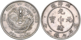 China - Chihli Provinz (Zhili) Dollar 1908 Year 34 LuM 465a. KM Y73.2. 
cleaned ss