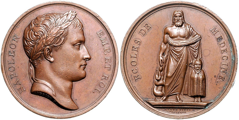 Frankreich Napoléon I. 1804-1815 Bronzemedaille o.J. (1805) (v. Andrieu/Jouannin...