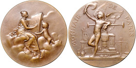 Frankreich - Paris Bronzemedaille 1900 (v. Dupuis) auf das neue Jahrhundert, Münze Paris, i.Rd: Füllhorn BRONZE. Ruffert 9004. M.d.P. III 175G. 
50,2...