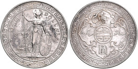 Großbritannien Victoria 1837-1901 Handelsdollar 1901 B Bombay KM T5. 
fleckige Patina f.vz