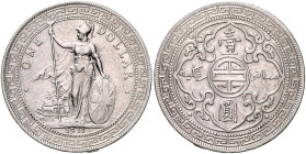 Großbritannien George V. 1910-1936 Handelsdollar 1911 B Bombay KM T5. 
 ss