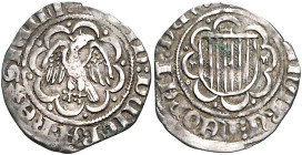 Italien - Sizilien Federico IV di Sicilia 1355-1377 Pierreale o.J. Messine MIR 4194. 
min. Belag ss