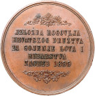 Kroatien Bronzemedaille 1899 Probe Prämie der Hornvogelsammlung der Kroatischen Jagd- und Fischereigesellschaft, Rs. offen zur Aufnahme des Inlays. 
...