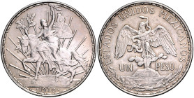 Mexiko Estados Unidos Mexicanos 1 Peso 1910 KM 453. 
 ss-vz