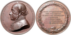 Niederlande Willem III. 1849-1890 Bronzemedaille 1879 (v. Elion) auf die 30-jährige Zugehörigkeit von Michael Hendrik Godefroi zur 2. Kammer der Gener...