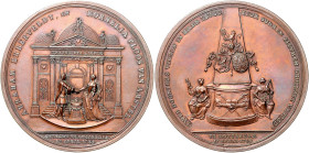 Niederlande - Rotterdam Kupfermedaille 1749 (v. Vestner) auf die Silberhochzeit von Abraham Erberveldt und Kornelia Ploos van Amstel. Dirks 1117. KPK ...
