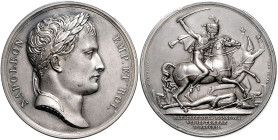Russland Alexander I. 1801-1825 Silbermedaille 1812 (v. Andrieu/Jeuffroy) auf die Schlacht an der Moskwa bei Borodino, i.Rd: Punze ARGENT. Bramsen 116...