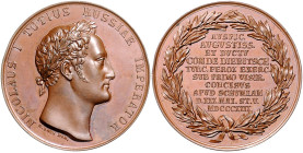 Russland Nikolai I. 1825-1855 Bronzemedaille 1829 (v. Loos) auf den Sieg des Generals von Diebitsch bei Schumla (Kulewtscha) im Russisch-Türkischen Kr...