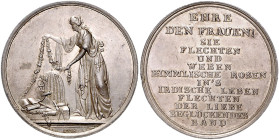 Freundschaft, Liebe und Ehe Lot von 3 Medaillen o.J. (v. Loos): Silbermedaille 'EHRE DEN FRAUEN...' (36,0mm 13,7g), Gestaltungsvariante in Bronze (37,...