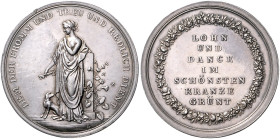 Gelegenheitsmedaillen Silbermedaille o.J. (v. Loos nach Döll) 'DEM DER FROMM UND TREU UND REDLICH DIENT...' Sommer B71/1. 
winz. Rf. u. Kr. 36,4mm 13...