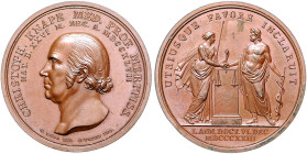 Medicina in nummis Bronzemedaille 1823 (v. Loos/Voigt) auf das 50-jährige Doktorjubiläum von Christoph Knape, Professor für Anatomie und Arzneikunde a...